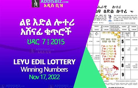 liyu edil lottery 2016 results today